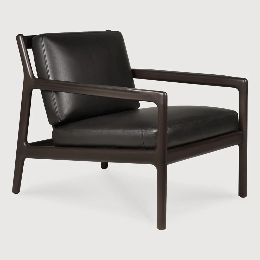 Jack Lounge Chair - Black Leather - NTC Homes, Inc.