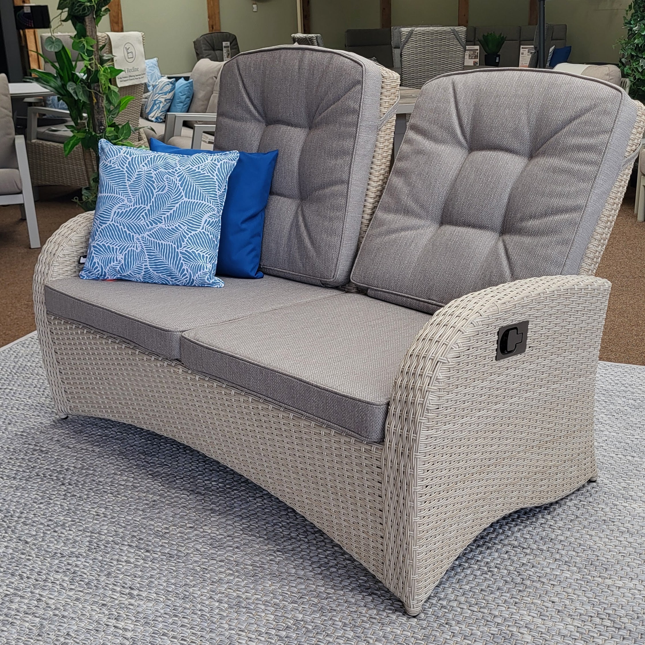 Bowness Outdoor Reclining 2 Seat Sofa in Natural | Vila - NTC Homes, Inc.