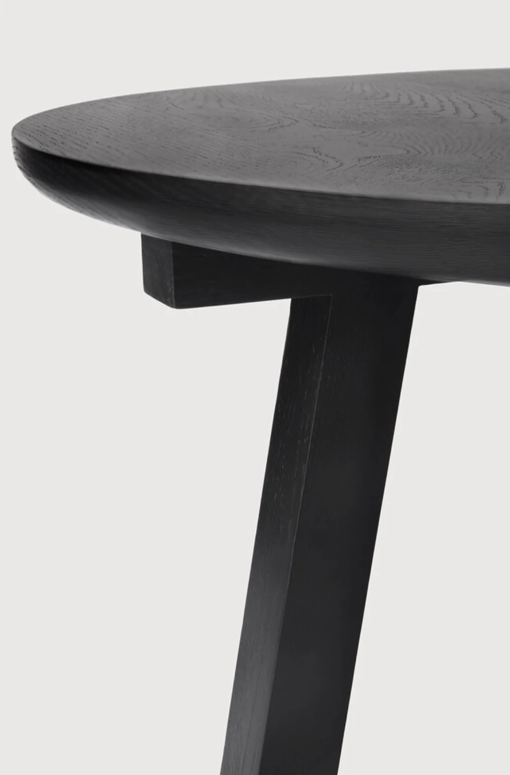 Oak Black Tripod Side Table - NTC Homes, Inc.