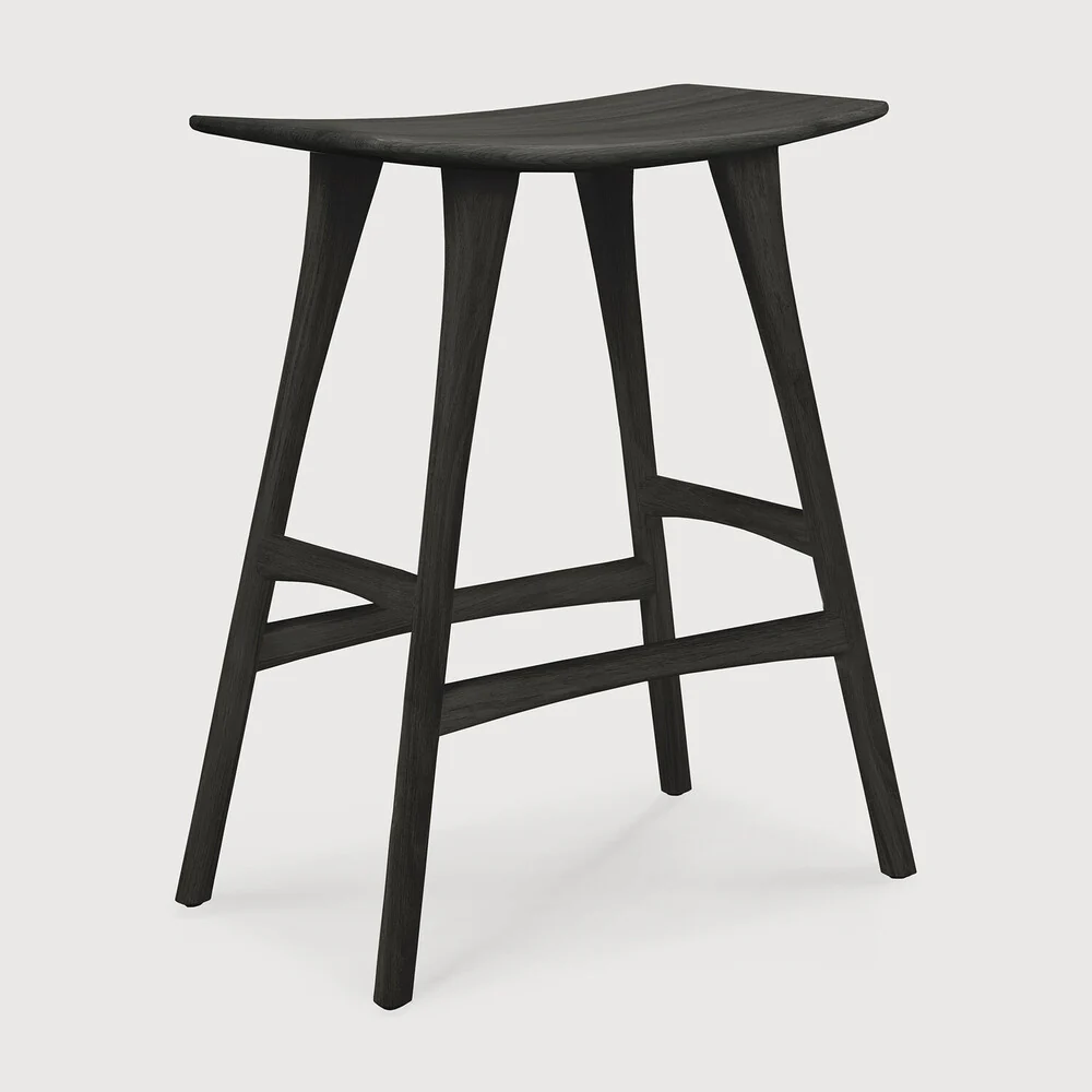 Osso Counter Stool - Oak Black - NTC Homes, Inc.