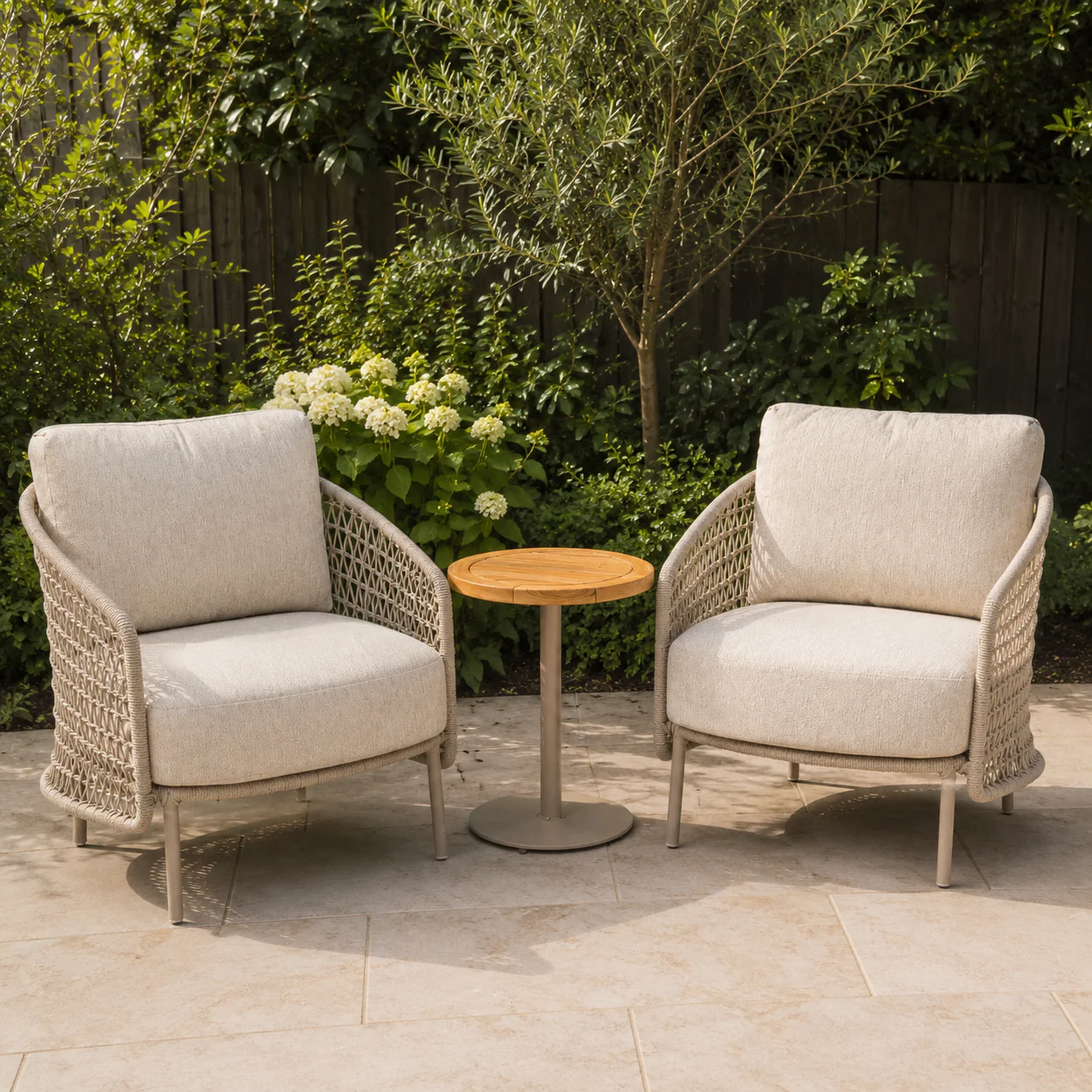 Puccini Outdoor Bistro Set with Volta Table | 4 Seasons Outdoor - NTC Homes, Inc.