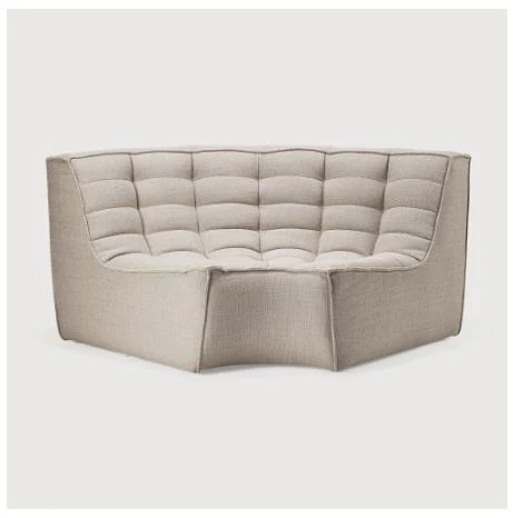 N701 Sofa Round Corner Beige - NTC Homes, Inc.