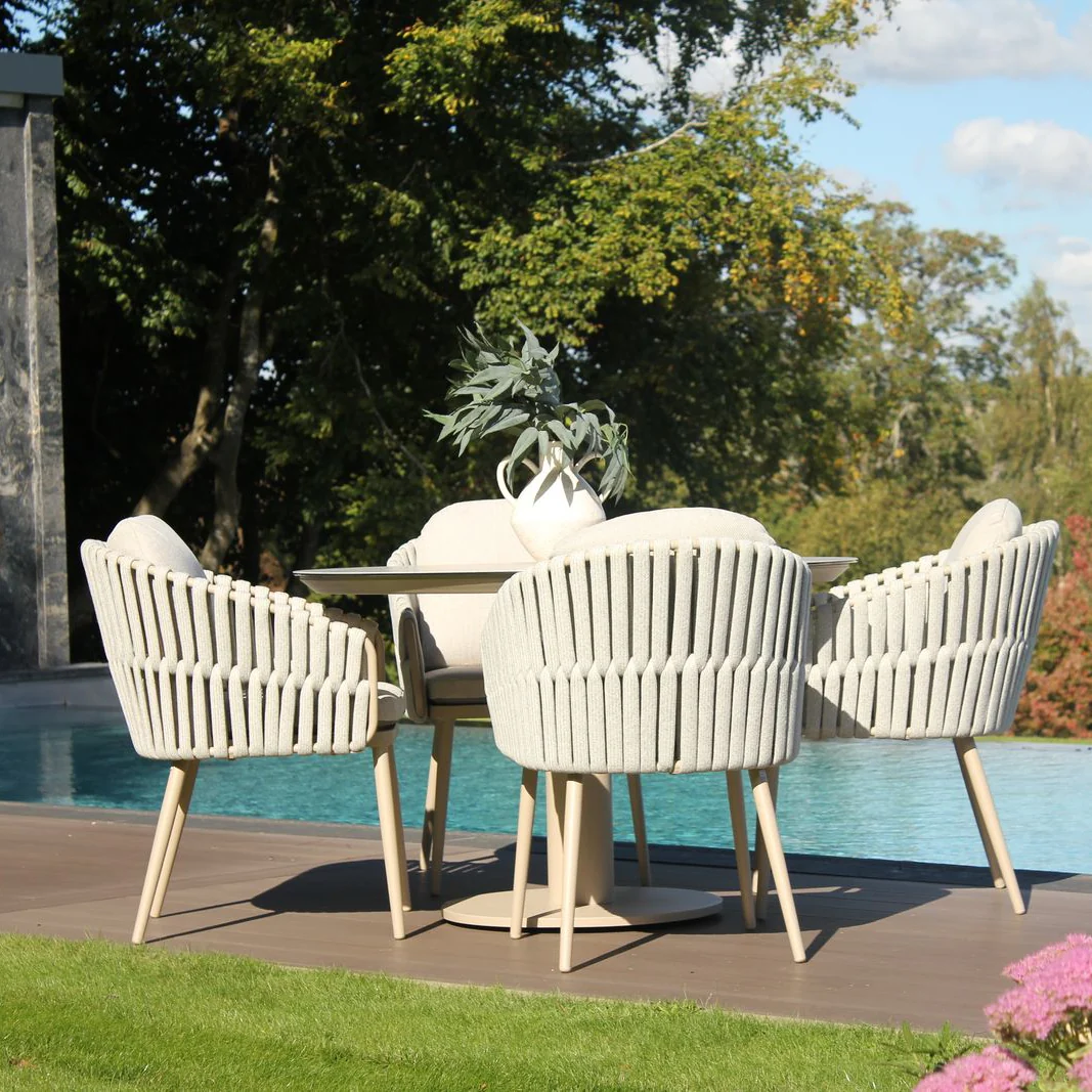 Eva 4 Seat Dining with 120cm Ceramic Table | 4 Seasons Outdoor - NTC Homes, Inc.