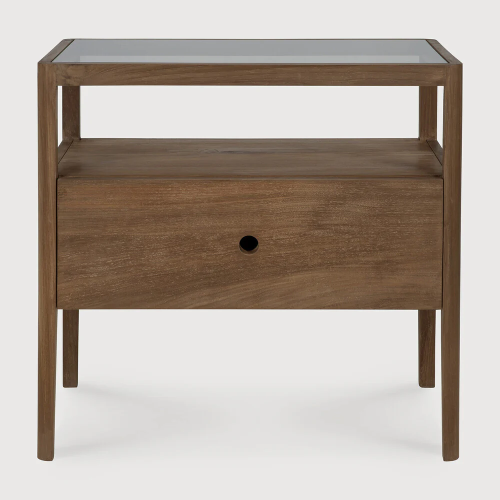 Spindle Bedside Table - Reclaimed Teak - NTC Homes, Inc.