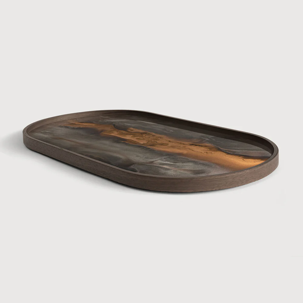 Bronze Organic Glass Tray - NTC Homes, Inc.