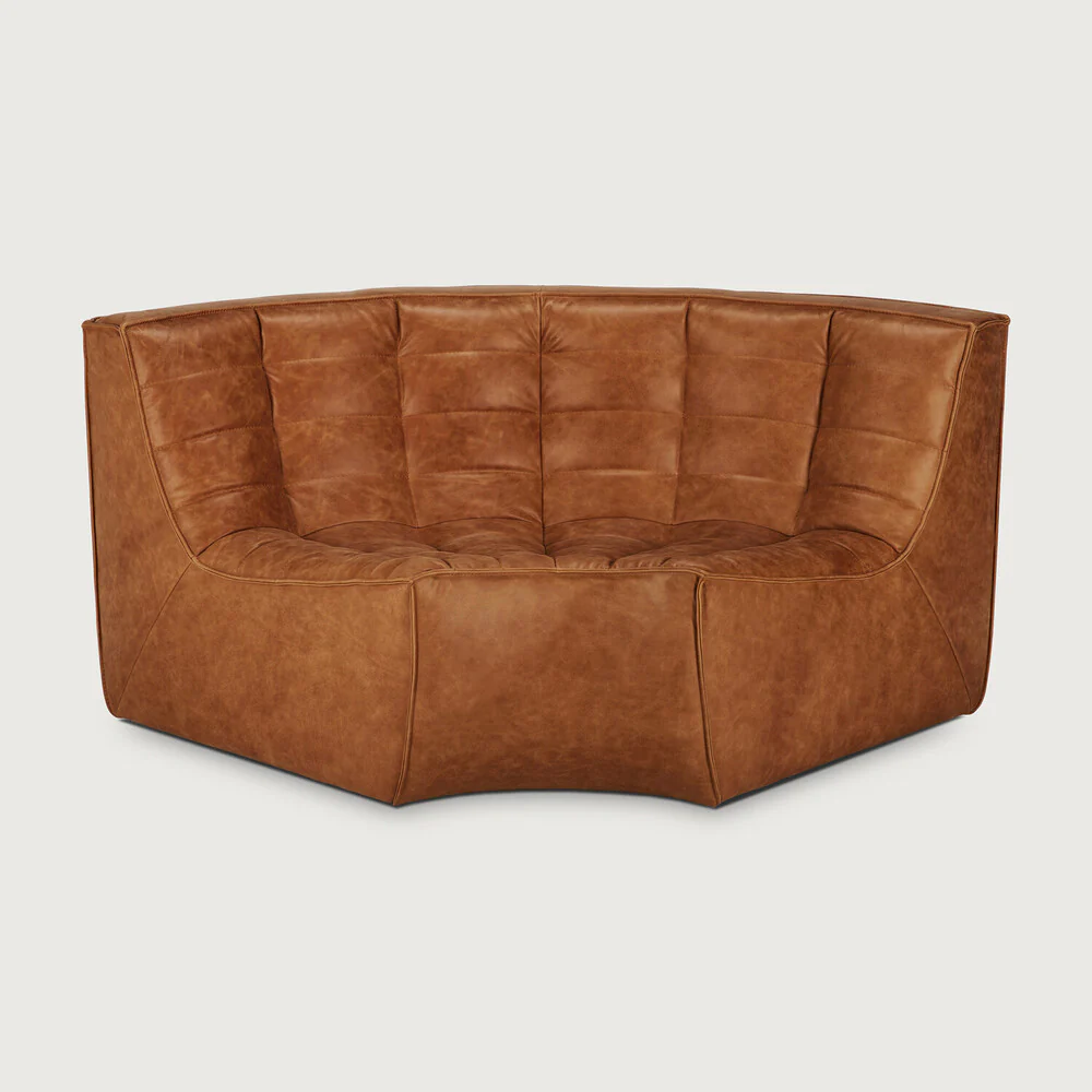 N701 Sofa Round Corner - Old Saddle - NTC Homes, Inc.