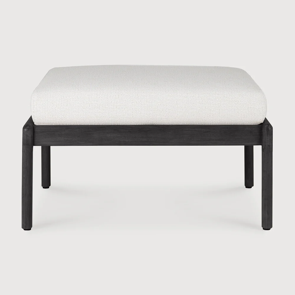 Jack Outdoor Footstool - Teak Black Off White - NTC Homes, Inc.