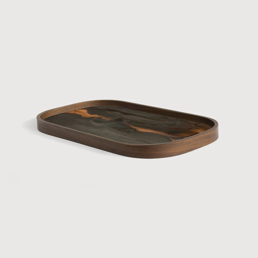 Bronze Organic Glass Valet Tray - NTC Homes, Inc.