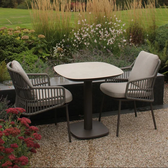 Alicante Bistro Set with Manolo Table in Terre | 4 Seasons Outdoor - NTC Homes, Inc.