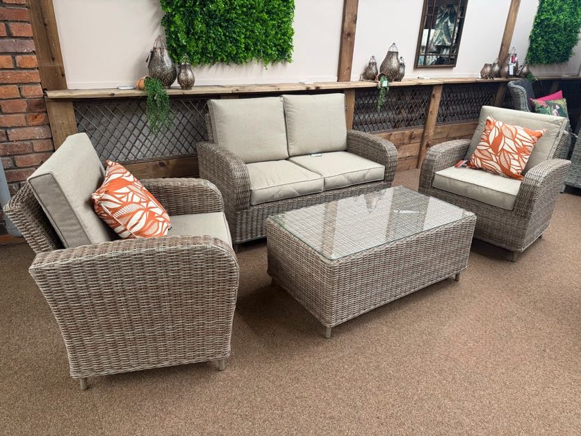 Haven Cotswold Outdoor 2 Seat Lounge Set with Coffee Table | Harbo - NTC Homes, Inc.