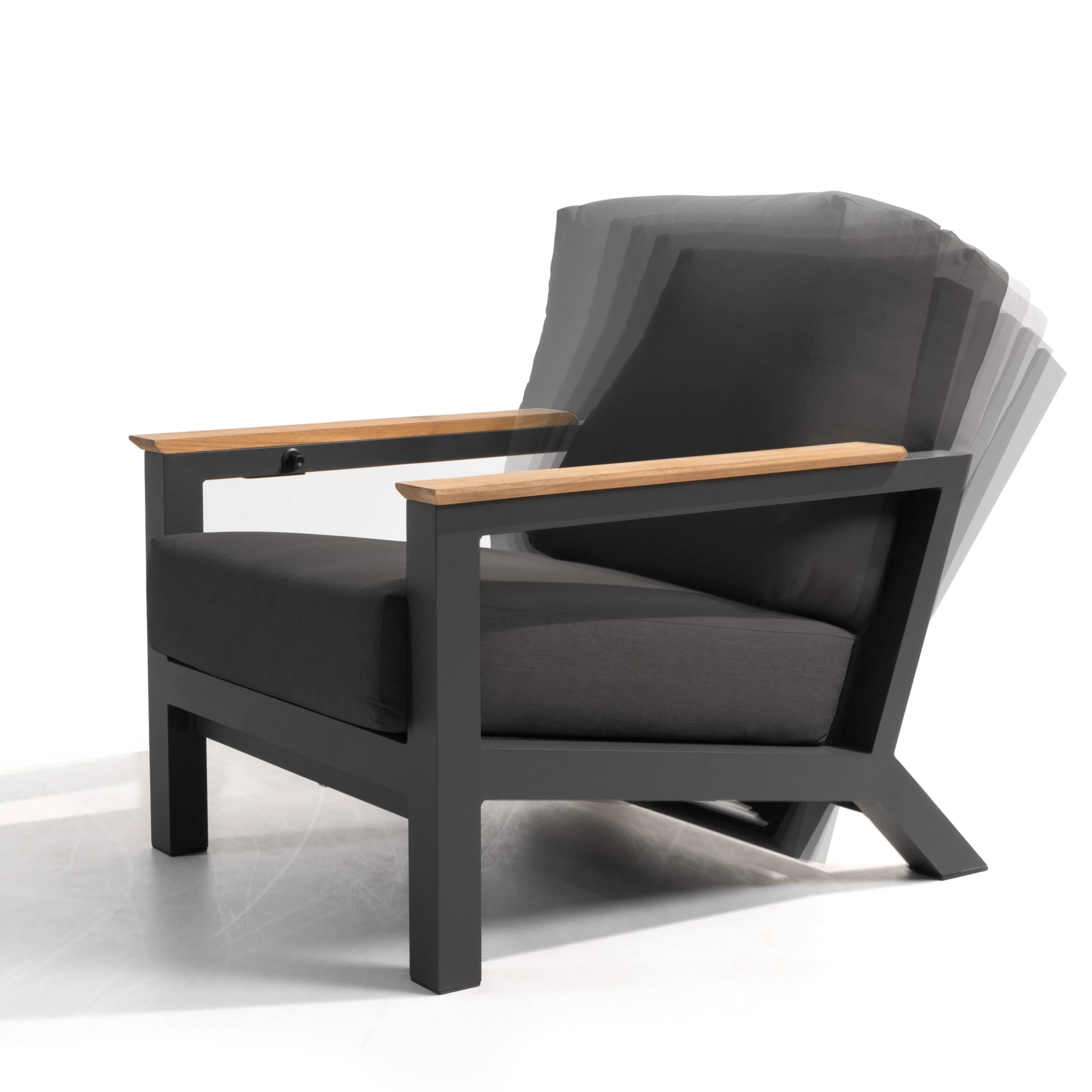 Capitol Outdoor Luxury Reclining Chair in Anthracite by 4 Seasons Outdoor - NTC Homes, Inc.