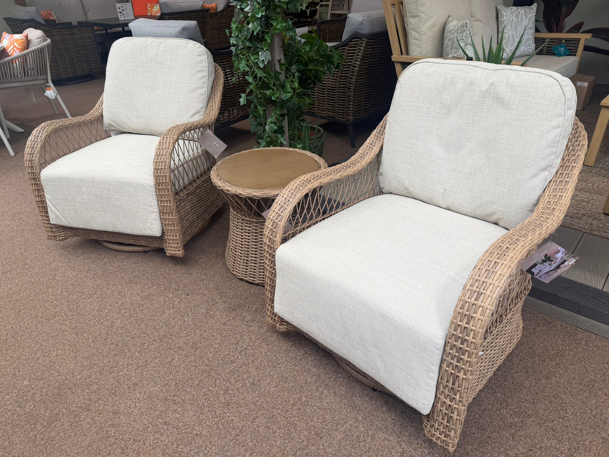 Kirkby Outdoor Rocking & Swivel Bistro Set | Vila - NTC Homes, Inc.